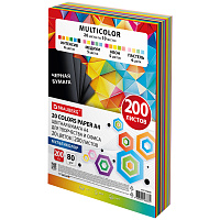 Бумага цветная 20 цветов BRAUBERG MULTICOLOR А4, 80 г/м2, 200 л., (20 цветов x 10 листов), 116650 фото Бумага цветная 20 цветов BRAUBERG MULTICOLOR А4, 80 г/м2, 200 л., (20 цветов x 10 листов), 116650