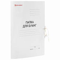 Папка для бумаг с завязками картонная мелованная BRAUBERG, гарантированная плотность 320 г/м2, до 200 листов, 121513 фото Папка для бумаг с завязками картонная мелованная BRAUBERG, гарантированная плотность 320 г/м2, до 200 листов, 121513