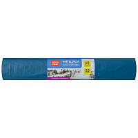 Мешки для мусора 60л OfficeClean ПВД, 60*70см, 25мкм, 20шт., особо прочные, синие, в рулоне фото Мешки для мусора 60л OfficeClean ПВД, 60*70см, 25мкм, 20шт., особо прочные, синие, в рулоне