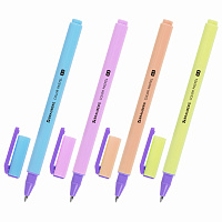 Ручка гелевая BRAUBERG "COLOR PASTEL", СИНЯЯ, корпус ассорти, узел 0,5, линия 0,35 мм, 144121 фото Ручка гелевая BRAUBERG "COLOR PASTEL", СИНЯЯ, корпус ассорти, узел 0,5, линия 0,35 мм, 144121