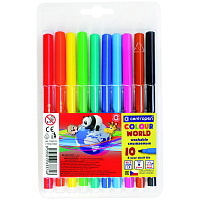 Фломастеры Centropen "Colour World", 10цв., трехгранные, смываемые, блистер фото Фломастеры Centropen "Colour World", 10цв., трехгранные, смываемые, блистер