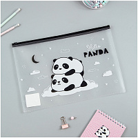 Папка-конверт на молнии MESHU Hello Panda А4 150мкм прозр. с рис. MS_44823 фото Папка-конверт на молнии MESHU Hello Panda А4 150мкм прозр. с рис. MS_44823