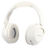 Наушники беспроводные полноразмерные складные раздвижные, CROMEX (КРОМЕКС) HP-043W, Bluetooth 5.4, белые, 514120