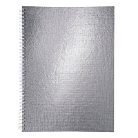 Тетрадь бумвинил А4 96 л., гребень, офсет №1, клетка, "СЕРЕБРО Metallic", HATBER, 077198, 96Т4бвВ1гр фото Тетрадь бумвинил А4 96 л., гребень, офсет №1, клетка, "СЕРЕБРО Metallic", HATBER, 077198, 96Т4бвВ1гр