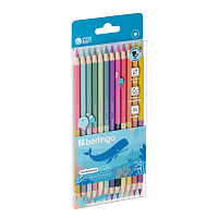 Карандаши цветные пастельные двусторонние Berlingo "SuperSoft. Pastel", 24цв., 12шт., заточен., европодвес фото Карандаши цветные пастельные двусторонние Berlingo "SuperSoft. Pastel", 24цв., 12шт., заточен., европодвес