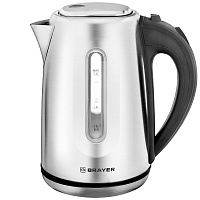 Чайник электрический Brayer BR1014 серебристый фото Чайник электрический Brayer BR1014 серебристый