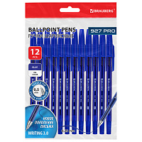Ручки шариковые BRAUBERG 927 PRO "WRITING 3.0", КОМПЛЕКТ 12 ШТ., СИНИЕ, пишущий узел 0,5 мм, линия письма 0,25 мм, 144338 фото Ручки шариковые BRAUBERG 927 PRO "WRITING 3.0", КОМПЛЕКТ 12 ШТ., СИНИЕ, пишущий узел 0,5 мм, линия письма 0,25 мм, 144338