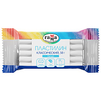 Пластилин Гамма "Классический", белый, 50г фото Пластилин Гамма "Классический", белый, 50г