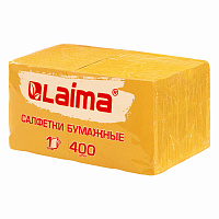 Салфетки бумажные 400 шт., 24х24 см, "Big Pack", жёлтые, 100% целлюлоза, LAIMA, 114726 фото Салфетки бумажные 400 шт., 24х24 см, "Big Pack", жёлтые, 100% целлюлоза, LAIMA, 114726