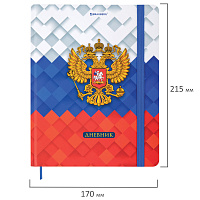 Дневник 1-11 класс 48 л., твердый, BRAUBERG, матовая ламинация, резинка, закладка-ляссе, с подсказом, "Герб", 107238 фото Дневник 1-11 класс 48 л., твердый, BRAUBERG, матовая ламинация, резинка, закладка-ляссе, с подсказом, "Герб", 107238
