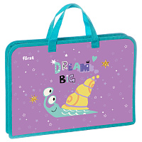 Папка с ручками 1 отделение, А4 Forst "Snail dream", 340*245*40мм, пластик, на молнии