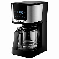 Кофеварка капельная BRAYER BR1125, 900 Вт, объем 1,25 л, LED-дисплей, термокружка в ПОДАРОК, черная фото Кофеварка капельная BRAYER BR1125, 900 Вт, объем 1,25 л, LED-дисплей, термокружка в ПОДАРОК, черная