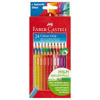 Карандаши цветные Faber-Castell Grip 24 цвета трехгранные фото Карандаши цветные Faber-Castell Grip 24 цвета трехгранные