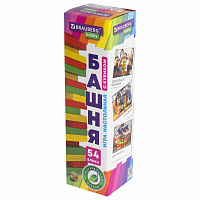 Игра настольная "ЦВЕТНАЯ БАШНЯ", 54 окрашенных деревянных блока + кубик, BRAUBERG HOBBY, 665493 фото Игра настольная "ЦВЕТНАЯ БАШНЯ", 54 окрашенных деревянных блока + кубик, BRAUBERG HOBBY, 665493