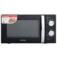 Микроволновая печь SONNEN MW2070BLCR-6MB, 20 л, 700 Вт, таймер, механическое управление, ручка, черная/хром, 454982 фото Микроволновая печь SONNEN MW2070BLCR-6MB, 20 л, 700 Вт, таймер, механическое управление, ручка, черная/хром, 454982