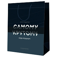 Пакет подарочный 26*32*12см MESHU "Самому крутому", ламинированный фото Пакет подарочный 26*32*12см MESHU "Самому крутому", ламинированный