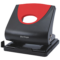 Дырокол Berlingo "Office Soft" 30л., пластиковый, красный, с линейкой фото Дырокол Berlingo "Office Soft" 30л., пластиковый, красный, с линейкой