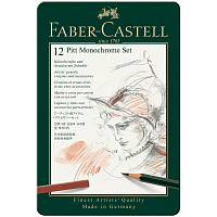 Набор графических материалов Faber-Castell Pitt Monochrome 12 штук фото Набор графических материалов Faber-Castell Pitt Monochrome 12 штук