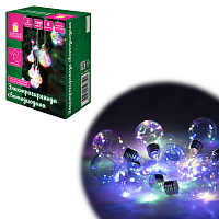 Электрогирлянда-нить комнатная "Лампочки", 3 м, 100 LED, мультицветная, 220 V, контроллер, ЗОЛОТАЯ СКАЗКА, 592473