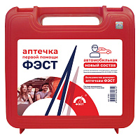 Аптечка первой помощи автомобильная ФЭСТ, футляр полистирол, состав - по приказу № 1080н, 2124 фото Аптечка первой помощи автомобильная ФЭСТ, футляр полистирол, состав - по приказу № 1080н, 2124