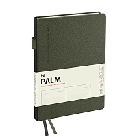 Ежедневник недатированный, А5, 136л., твердый переплет, кожзам, BG "Palm. Dark khaki", темно-зеленый фото Ежедневник недатированный, А5, 136л., твердый переплет, кожзам, BG "Palm. Dark khaki", темно-зеленый