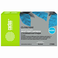 Картридж струйный CACTUS (CS-F6U16AE) для HP OfficeJet Pro 7740/8210/8218/8710, голубой фото Картридж струйный CACTUS (CS-F6U16AE) для HP OfficeJet Pro 7740/8210/8218/8710, голубой