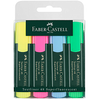 Набор текстовыделителей FABER-CASTELL 4 шт., АССОРТИ, "1548", линия 1-5 мм, 154804 фото Набор текстовыделителей FABER-CASTELL 4 шт., АССОРТИ, "1548", линия 1-5 мм, 154804