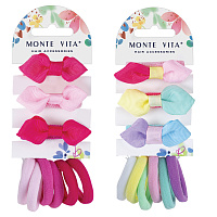 Резинка для волос НАБОР 9 шт., мягкие, medium size, ассорти форм, оттенки розового, MONTE VITA, 457107 фото Резинка для волос НАБОР 9 шт., мягкие, medium size, ассорти форм, оттенки розового, MONTE VITA, 457107