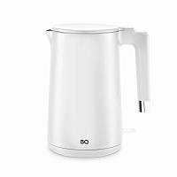 Чайник электрический с двойными стенками BQ (БИ-КЬЮ) KT1720P, 1,5 л, 2200 Вт, белый, 86198280 фото Чайник электрический с двойными стенками BQ (БИ-КЬЮ) KT1720P, 1,5 л, 2200 Вт, белый, 86198280