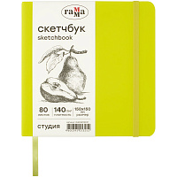 Скетчбук 80л., 150*150 Гамма "Студия", яркие цвета ассорти, твердая обложка, на резинке, слоновая кость, 140г/м2 фото Скетчбук 80л., 150*150 Гамма "Студия", яркие цвета ассорти, твердая обложка, на резинке, слоновая кость, 140г/м2