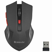 Мышь беспроводная DEFENDER Accura MM-275, USB, 5 кнопок + 1 колесо-кнопка, оптическая, черная, 52276 фото Мышь беспроводная DEFENDER Accura MM-275, USB, 5 кнопок + 1 колесо-кнопка, оптическая, черная, 52276
