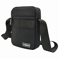 Сумка на плечо HEIKKI COMPACT (ХЕЙКИ) с карманом, черная, 20х16х5 см, 272632 фото Сумка на плечо HEIKKI COMPACT (ХЕЙКИ) с карманом, черная, 20х16х5 см, 272632