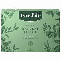 Чай GREENFIELD "Natural Tisane", ассорти 6 вкусов, НАБОР 30 пакетиков, 1844-10 фото Чай GREENFIELD "Natural Tisane", ассорти 6 вкусов, НАБОР 30 пакетиков, 1844-10