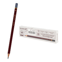 Карандаш чернографитный художественный 4B, 1 шт., BRAUBERG ART "PREMIERE", ВЫСШЕЕ КАЧЕСТВО, 181889