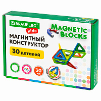 Магнитный конструктор MAGNETIC BLOCKS, 30 магнитных деталей, BRAUBERG KIDS, 665719 фото Магнитный конструктор MAGNETIC BLOCKS, 30 магнитных деталей, BRAUBERG KIDS, 665719
