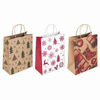 Пакет подарочный (1 штука) новогодний 26x13x32 см, "Kraft Winter Set", ассорти, ЗОЛОТАЯ СКАЗКА, 591962 фото Пакет подарочный (1 штука) новогодний 26x13x32 см, "Kraft Winter Set", ассорти, ЗОЛОТАЯ СКАЗКА, 591962