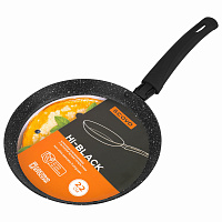 Сковорода блинная 22 см антипригарное покрытие, soft-touch ручка, SCOVO "Hi-Black", HB-039