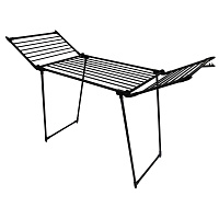 Сушилка напольная для белья раскладная, 3 зоны сушки, 19 метров, LAIMA HOME TRIO BLACK, 700470