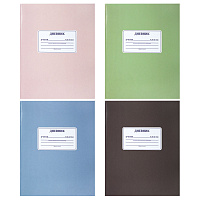 Дневник 1-11 класс 40 л., на скобе, ПИФАГОР, обложка картон, МИКС "Однотонный", 107577