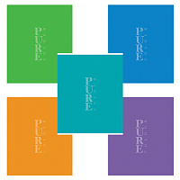 Тетрадь А5 48 л., HATBER-ECO скоба, офсет №2 ЭКОНОМ, клетка, обложка картон, PUREcolour (микс), 092115, 48Т5C1