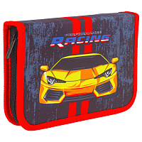 Пенал BRAUBERG с наполнением, 1 отделение, 1 откидная планка, 24 предмета, 21х14 см, "Yellow car", 229292 фото Пенал BRAUBERG с наполнением, 1 отделение, 1 откидная планка, 24 предмета, 21х14 см, "Yellow car", 229292