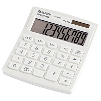 Калькулятор настольный Eleven SDC-810NR-WH, 10 разрядов, двойное питание, 127*105*21мм, белый фото Калькулятор настольный Eleven SDC-810NR-WH, 10 разрядов, двойное питание, 127*105*21мм, белый
