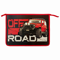 Папка для тетрадей ЮНЛАНДИЯ А4, 1 отделение, пластик, на молнии, "Offroad", 271083 фото Папка для тетрадей ЮНЛАНДИЯ А4, 1 отделение, пластик, на молнии, "Offroad", 271083