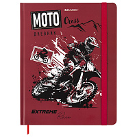 Дневник 1-11 класс 48 л., твердый, BRAUBERG, матовая ламинация, резинка, закладка-ляссе, с подсказом, "Мото", 107236