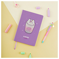 Ежедневник недатированный, А5, 136л., кожзам, MESHU "Magic. Catffee house", тон. блок, аппликация с анимированным изображением, закладка-ляссе фото Ежедневник недатированный, А5, 136л., кожзам, MESHU "Magic. Catffee house", тон. блок, аппликация с анимированным изображением, закладка-ляссе