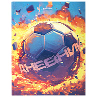 Дневник 5-11 класс 48 л., твердый, BRAUBERG, глянцевая ламинация, с подсказом, "Футбол", 107613