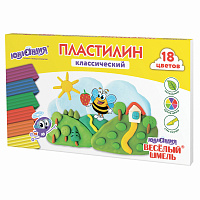 Пластилин классический ЮНЛАНДИЯ "ВЕСЁЛЫЙ ШМЕЛЬ", 18 цветов, 360 грамм, стек, ВЫСШЕЕ КАЧЕСТВО, 106432 фото Пластилин классический ЮНЛАНДИЯ "ВЕСЁЛЫЙ ШМЕЛЬ", 18 цветов, 360 грамм, стек, ВЫСШЕЕ КАЧЕСТВО, 106432