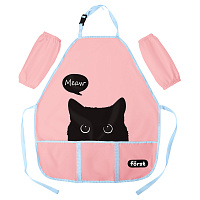 Фартук с нарукавниками Forst "Kitty", 53,5*44,5см, 3 кармана, розовый фото Фартук с нарукавниками Forst "Kitty", 53,5*44,5см, 3 кармана, розовый