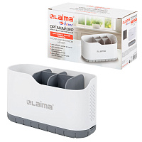 Стакан-органайзер для зубных щеток и пасты, БЕЛЫЙ, 9х19х12 см, LAIMA HOME, 700047