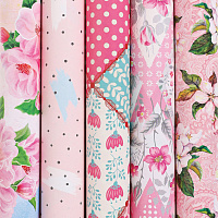 Бумага упаковочная подарочная мелованная "Compliments", 70x100 см, 5 дизайнов ассорти, ЗОЛОТАЯ СКАЗКА, 591589